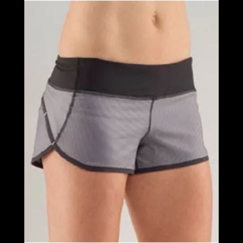 Lululemon size 6 coal herringbone speed shorts